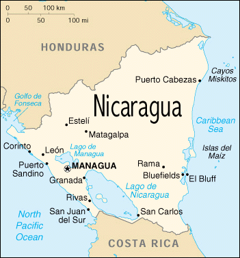 Map of Nicaragua